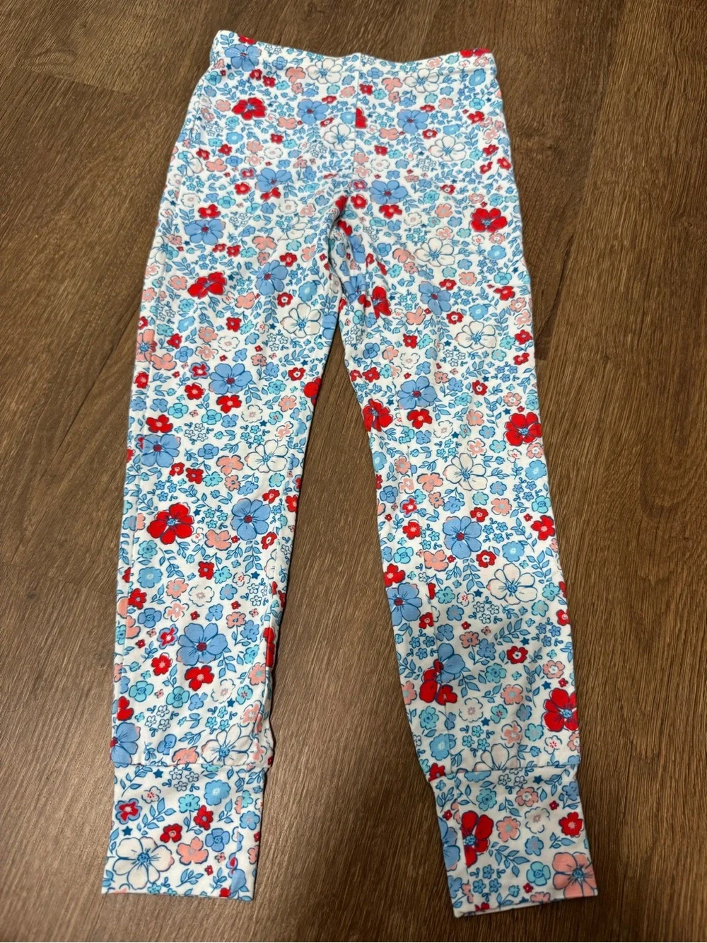 Charlie’s Project Kids Pajamas Set Girls 3 3T Bamboo Floral Red Blue Long Sleeve